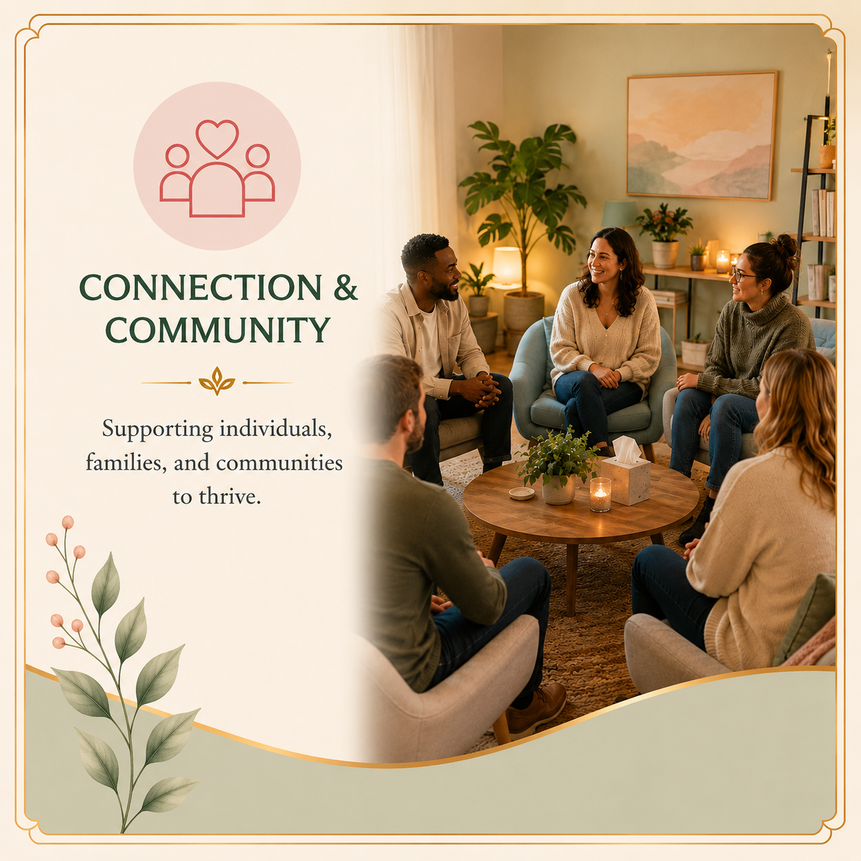 Connection and community infographic